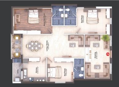 4 BHK Moghal Magnus Flats For Sale In Masab Tank