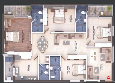 4 BHK Moghal Magnus Flats For Sale In Masab Tank
