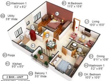 2 BHK Flat For Sale In Brigade Citadel Phase 1- Moti Nagar