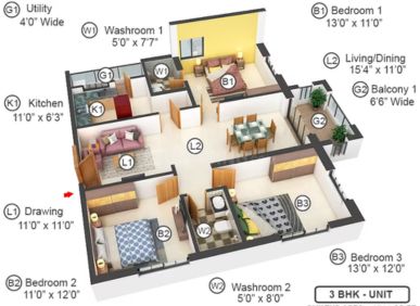 3 BHK Flat At Sri Sindhu Fortune Heights In Hitech City