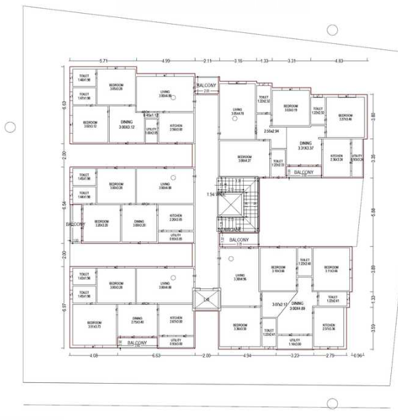 3 BHK FLAT Devarakonda Srinivasam floor plan - Kushaiguda