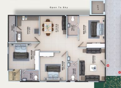 2 BHK Moghal Meraki Flats For Sale In Sivarampally